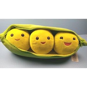 Disney Store Pixar Toy Story 3 Green Peas Vegetable Plush In A Zip Up Pod 18” EC